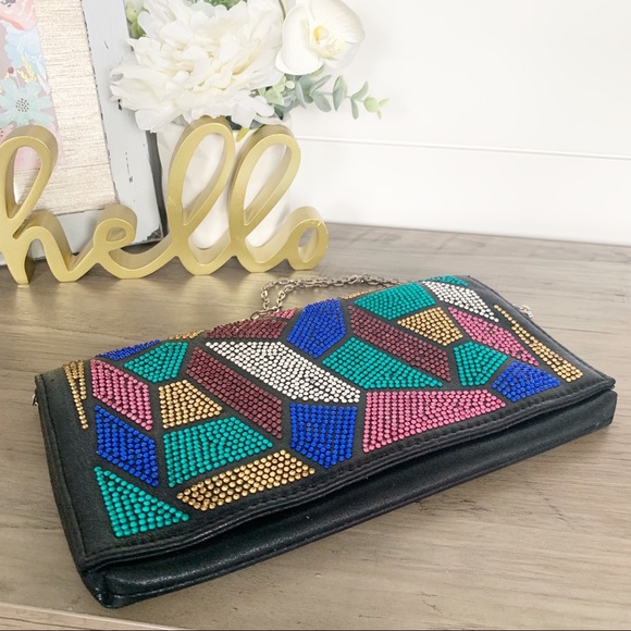 Rhinestone silver chain purse - Picture 7 of 14